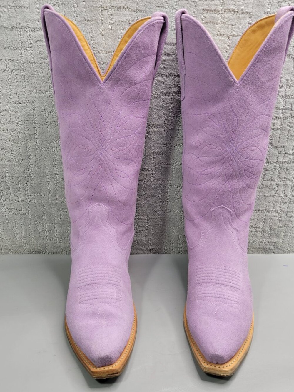 Tecovas The Annie Monarch Women's Size US 8B Lavender Suede Cowgirl Boots. - Picture 11 of 13